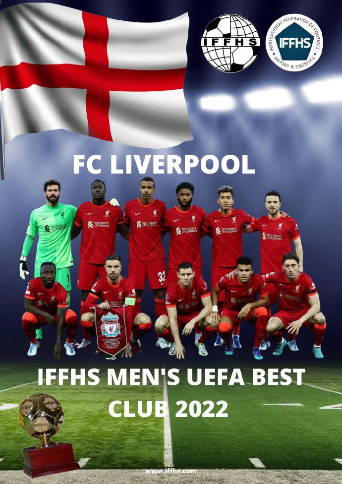 IFFHS2022年欧洲最佳俱乐部排名:利物浦、切尔西、曼城